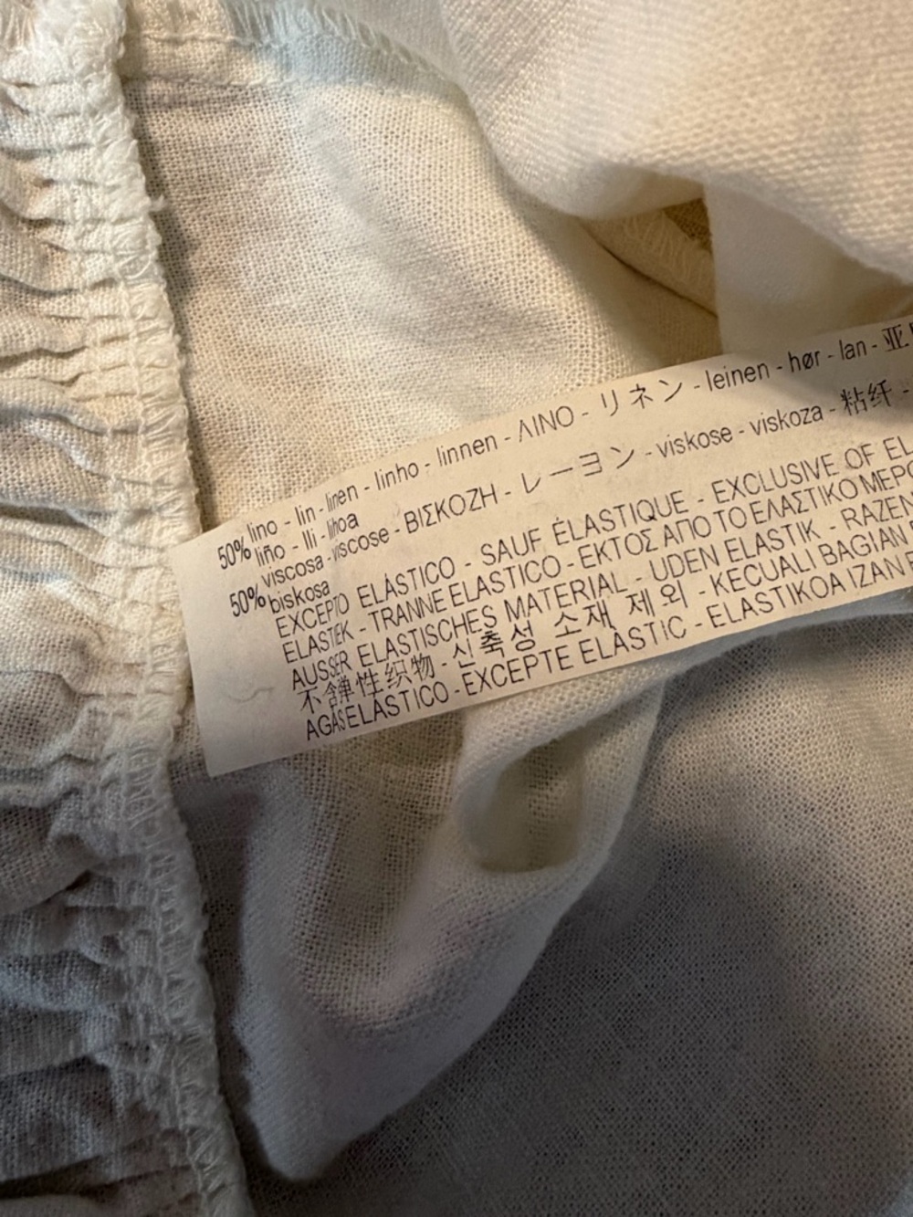 Zara Women’s White Linen Dress (Size XS) - Picture 7 of 7